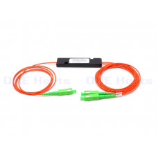 SCA-SCA102-MM-OHZFP1090 SC/APC光纖1分2多模分光器10/90 電信級多模一分二盒式光纖分光器 1分2光纖分路器 一比二尾纖式FBT分路器